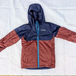 Columbia Kids' Puffer Jacket in Navy and Maroon, boys size L 14/16